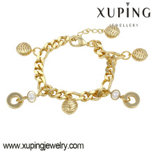 74324 Fashion Elegant 14k Plaqué Or Femmes Imitation Bijoux Bracelet avec Perles